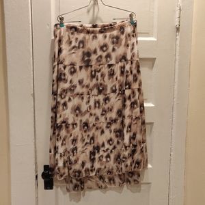 Maggie Barnes animal print skirt